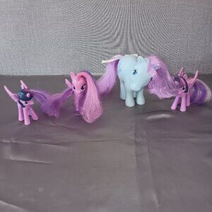 My Little Pony Lot of 4 Gen 3 & 4 Blue Belle Twilight Sparkle Blue Purple‎ Pink